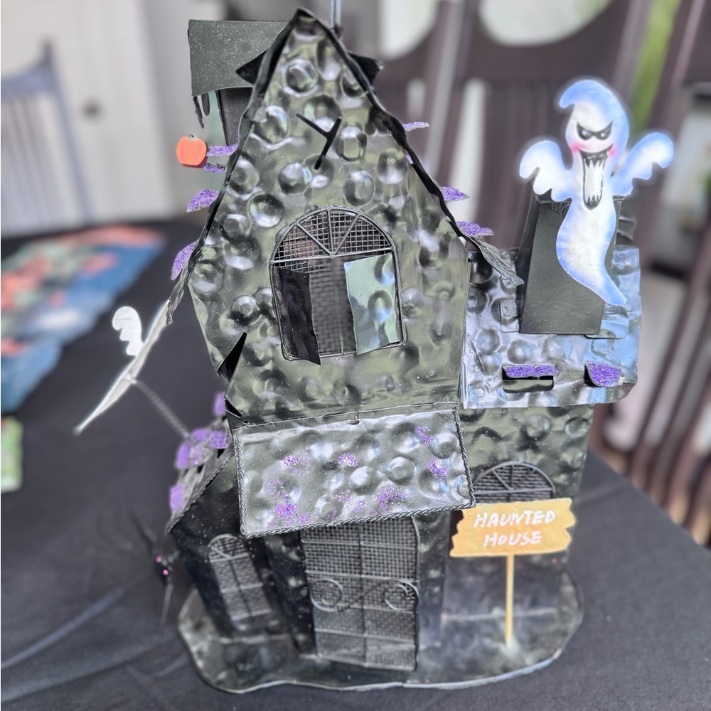 Black metal Halloween haunted house